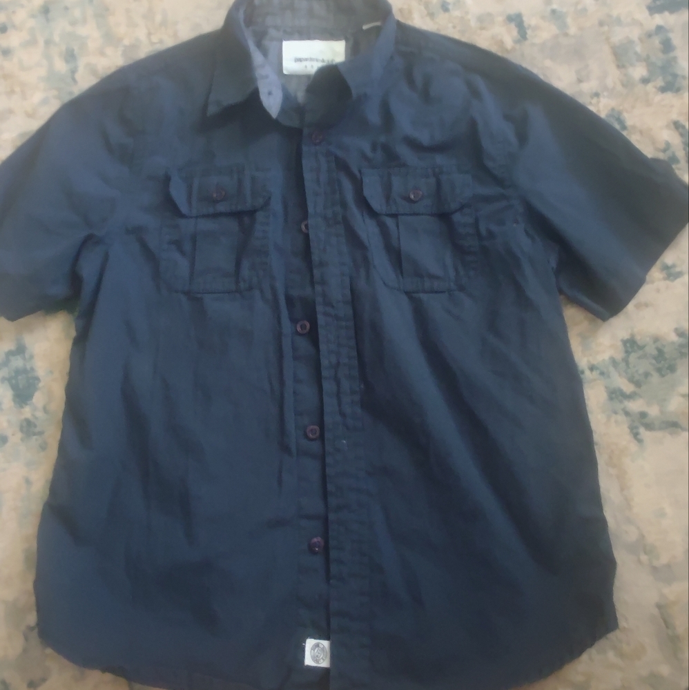 Boys paperdenim & cloth button up shirt